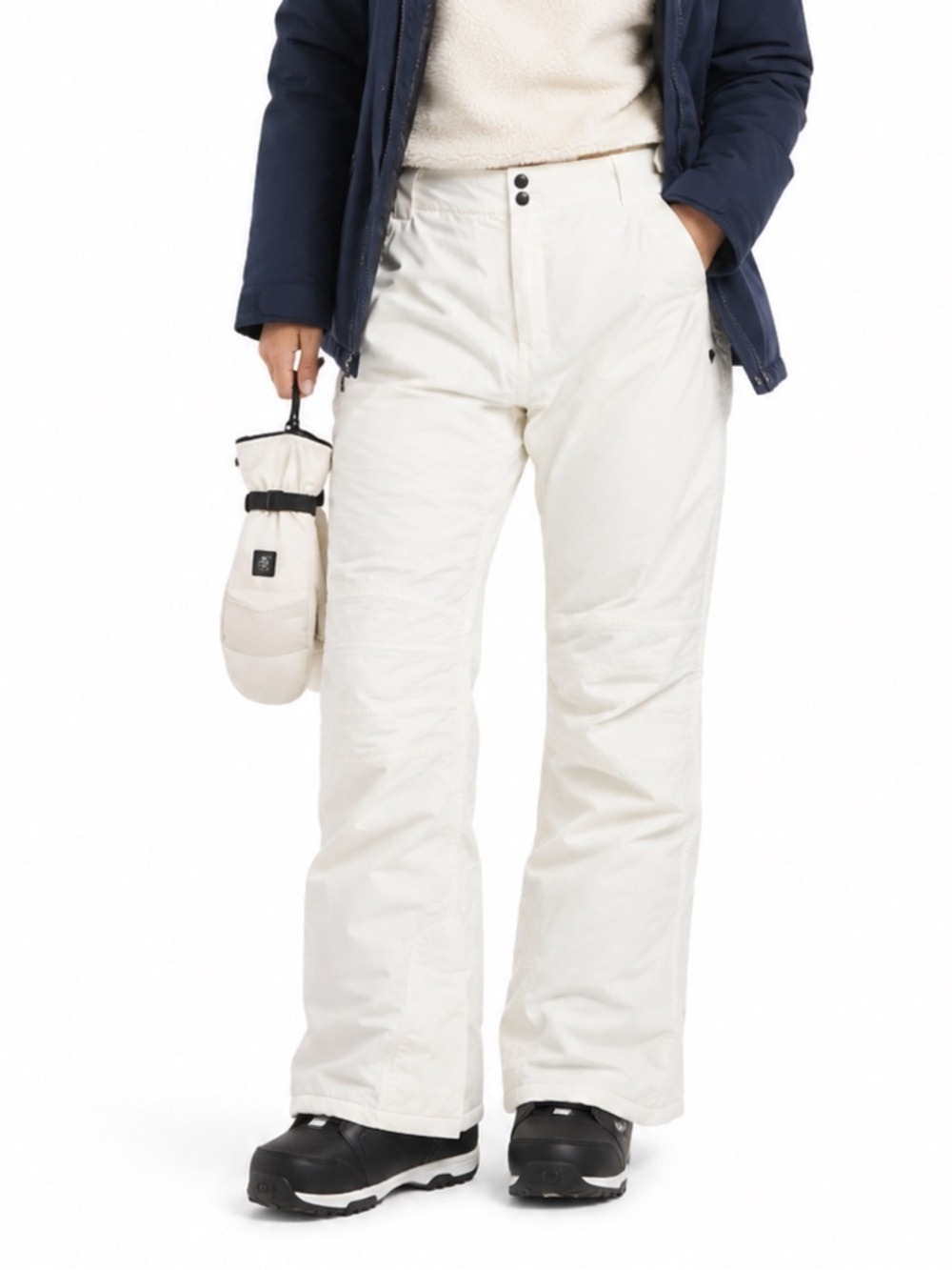 Dare2b Ski Pants Women Large White Waterproof Windproof Snowboarding Nylon